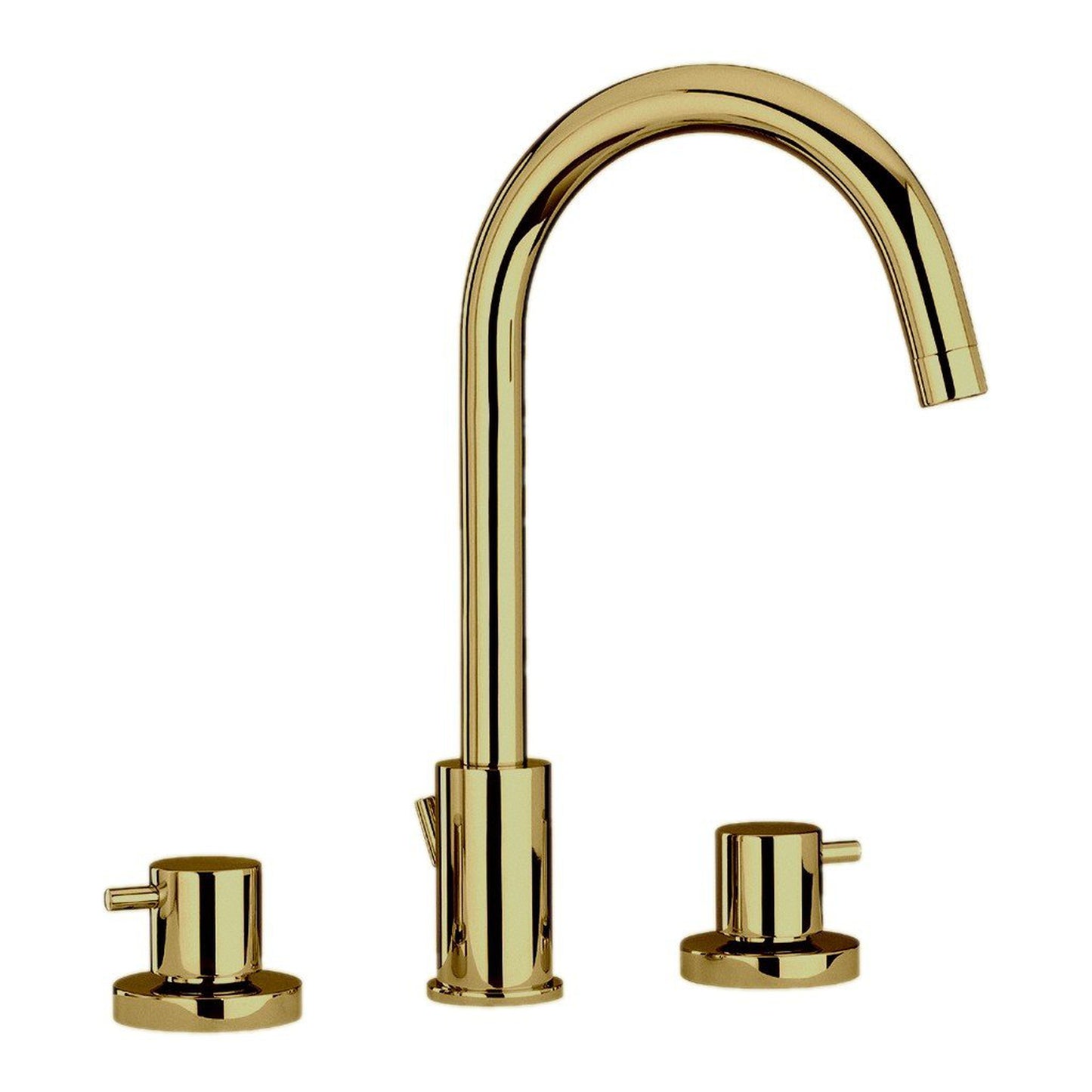 LaToscana Elba Matt Gold Widespread Lavatory Faucet With Lever Handles