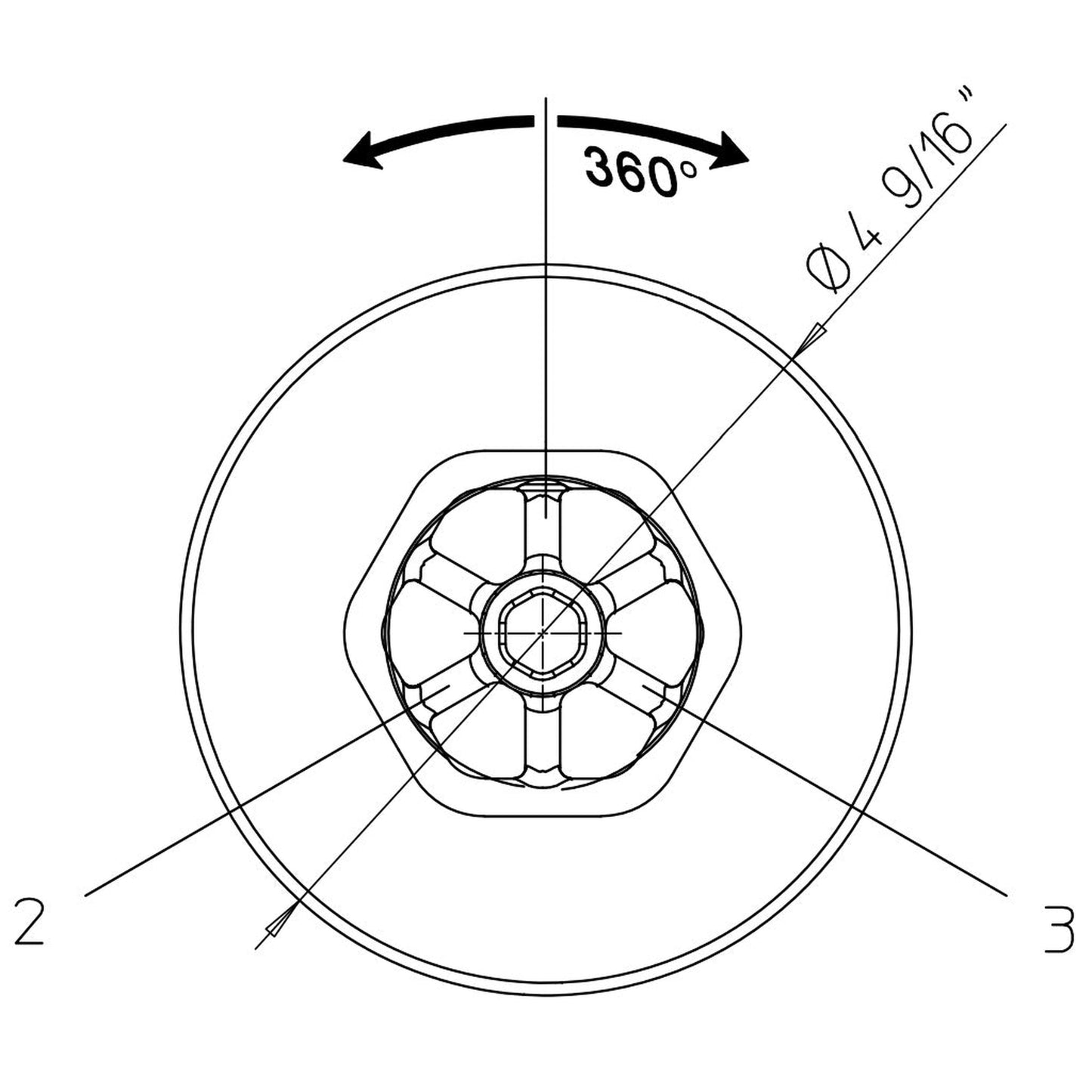 LaToscana Lucia 3-Way Diverter Trim