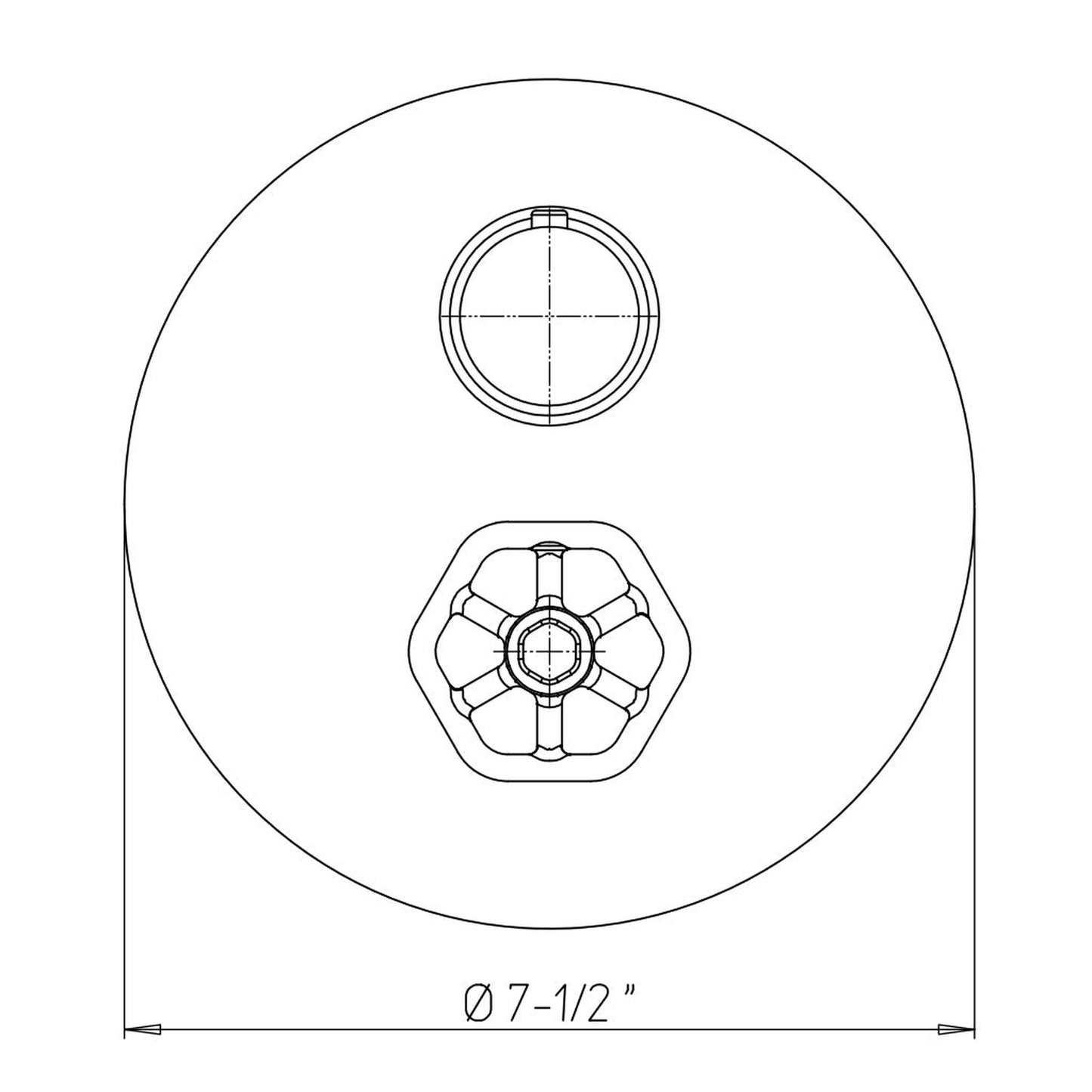 LaToscana Lucia Thermostatic Trim With 3/4" Ceramic Disc Volume Control