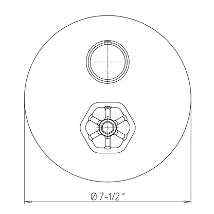 LaToscana Lucia Thermostatic Trim With 3/4" Ceramic Disc Volume Control
