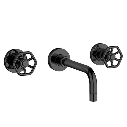 LaToscana Lucia Wall-Mounted Lavatory Faucet With Wheel Handles