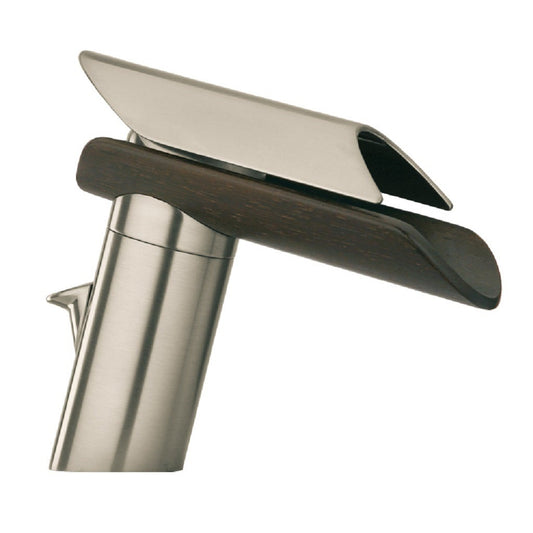 LaToscana Morgana Brushed Nickel Single Handle Lavatory Faucet With Wenge Spout