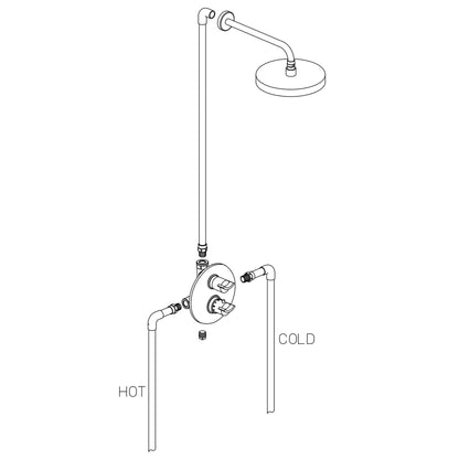 LaToscana Morgana Chrome Thermostatic Shower Kit