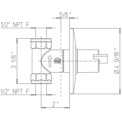 LaToscana Morgana Chrome Volume Control Trim