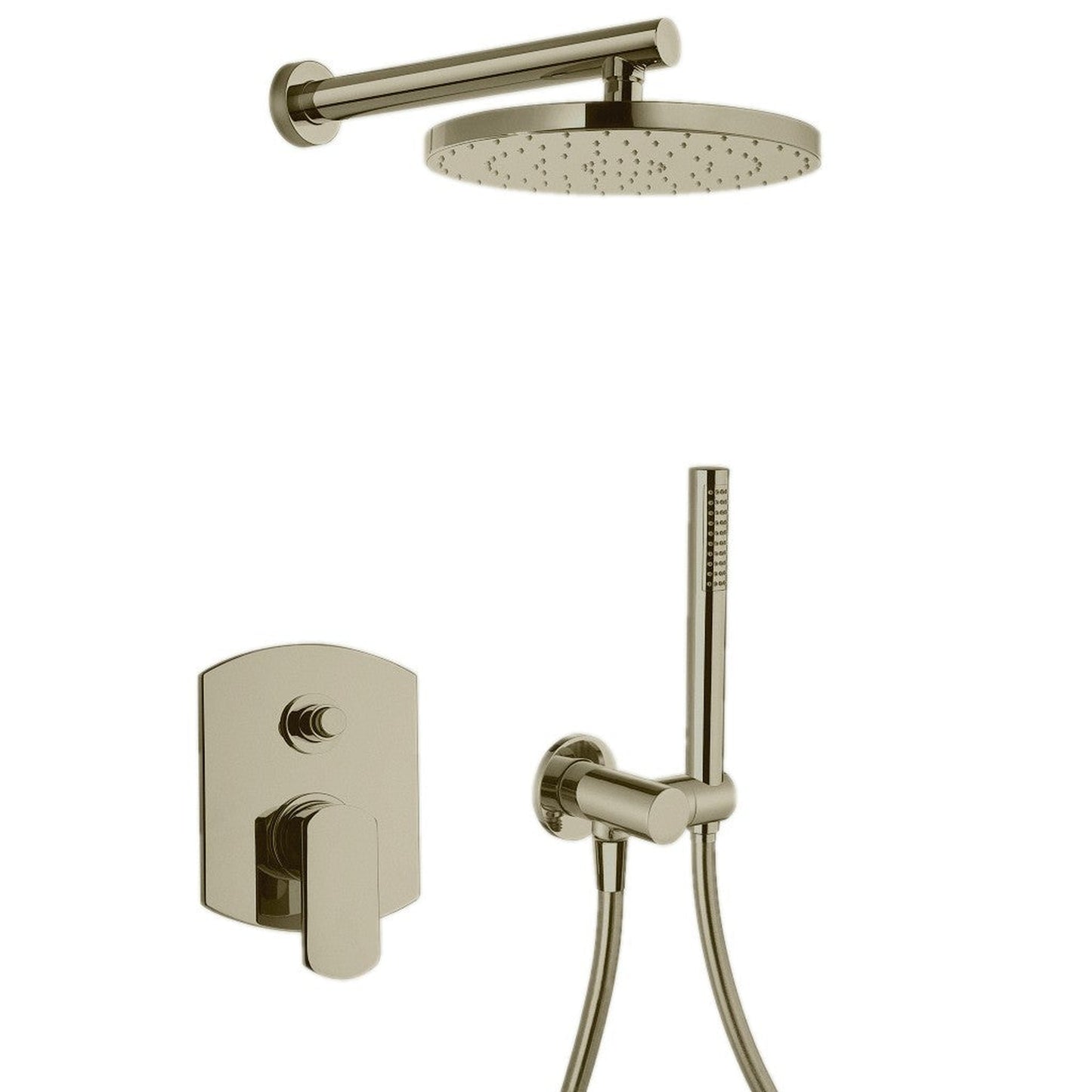 LaToscana Novello Brushed Nickel Pressure Balance Shower Kit With Handheld Shower