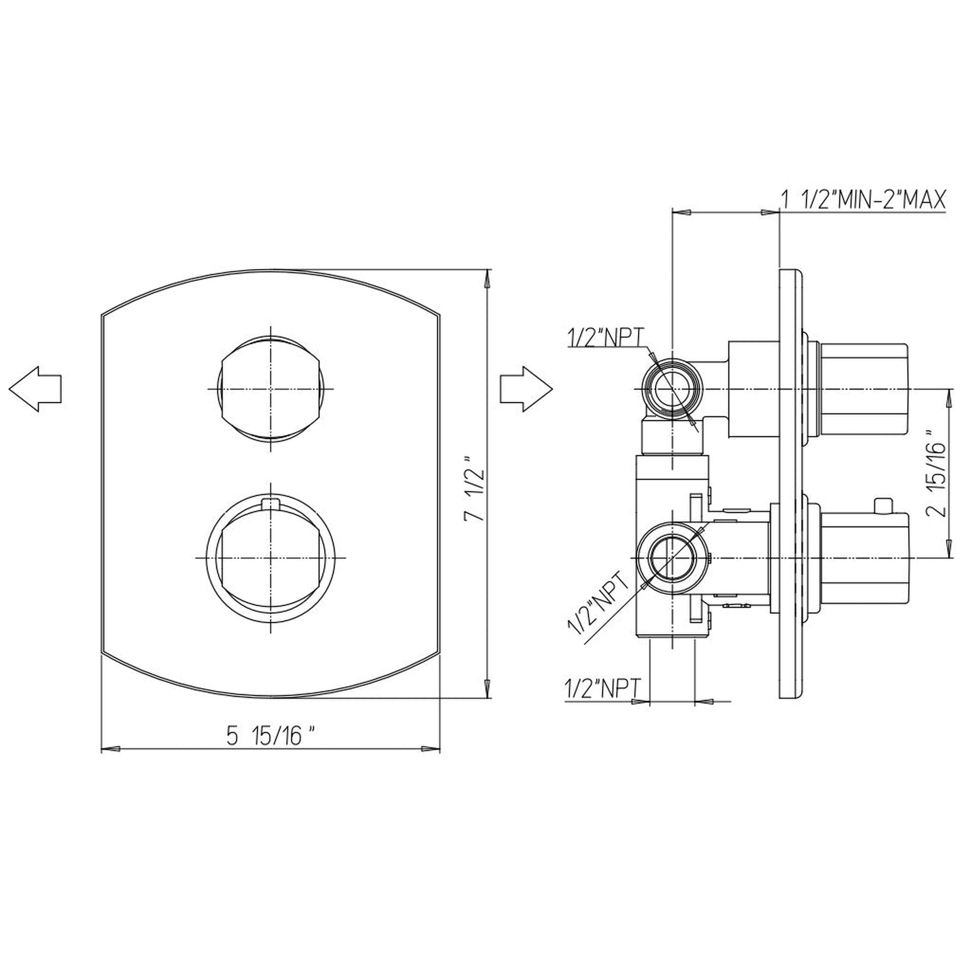 LaToscana Novello Brushed Nickel Thermostatic Shower Kit With Handheld – US  Bath Store