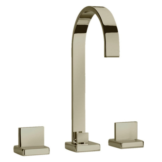 LaToscana Novello Brushed Nickel Widespread Lavatory Faucet With Lever Handles