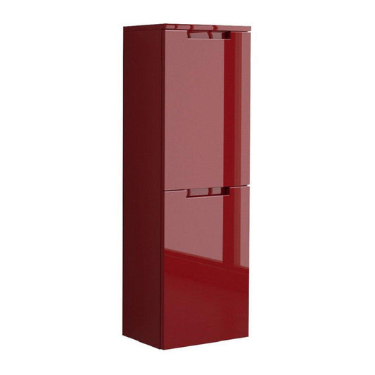 LaToscana Oasi 14" x 42" Red Wall-Mounted Linen Tower Cabinet