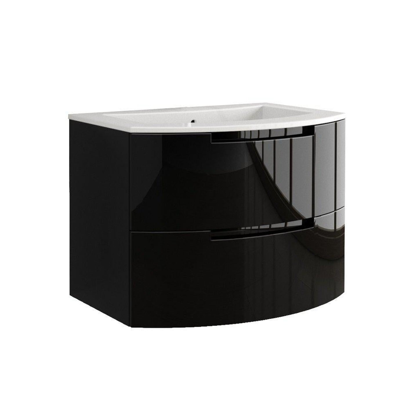 LaToscana Oasi 39" Black Wall-Mounted Vanity