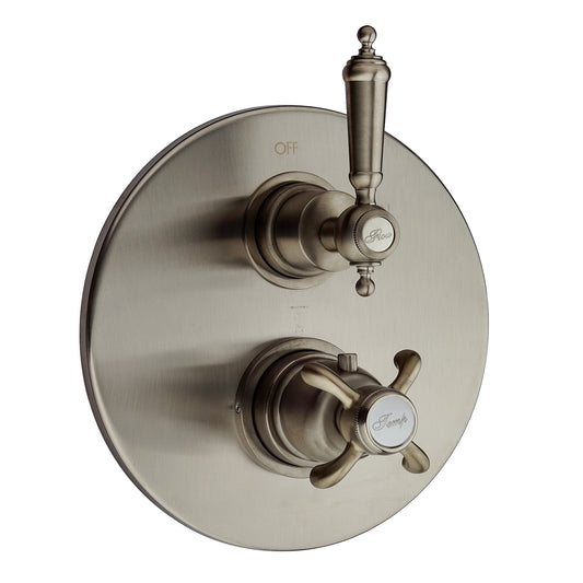LaToscana Ornellaia Brushed Nickel Thermostatic Trim With 2-Way Diverter Volume Control