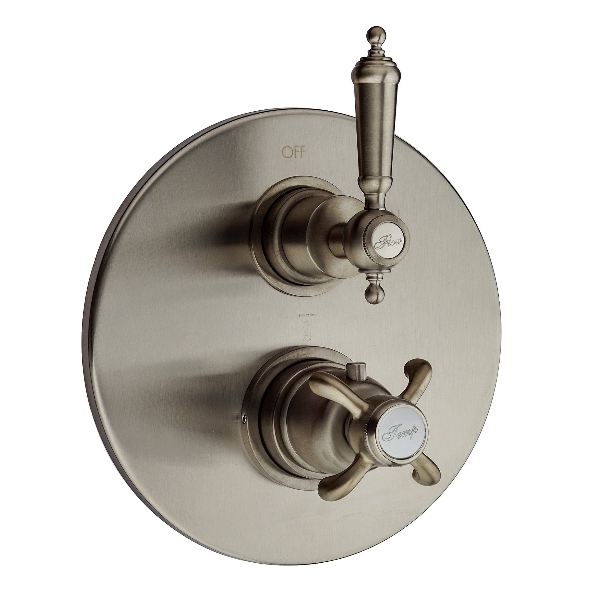 LaToscana Ornellaia Brushed Nickel Thermostatic Trim With 3/4" Ceramic Disc Volume Control