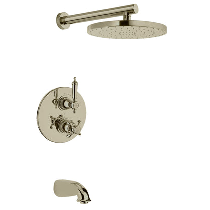 LaToscana Ornellaia Brushed Nickel Thermostatic Tub & Shower Kit