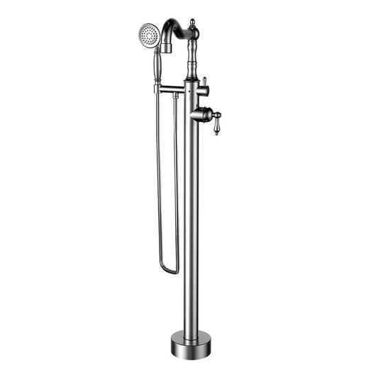 LaToscana Ornellaia Chrome Floor-Mounted Freestanding Tub Filler With Handheld Shower