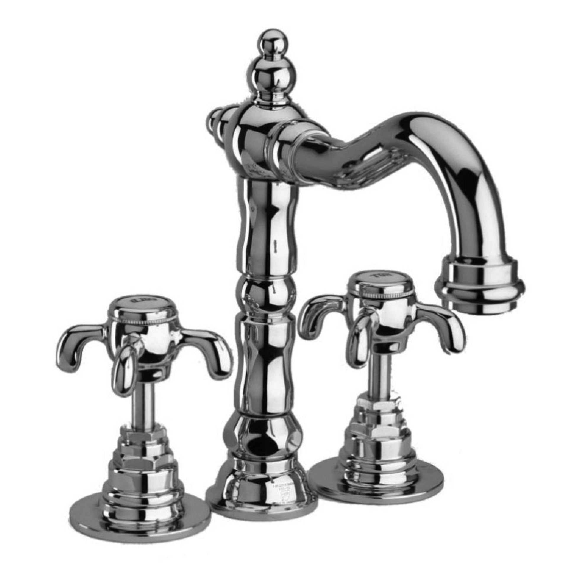 LaToscana Ornellaia Chrome Mini Widespread Lavatory Faucet With Cross Handles