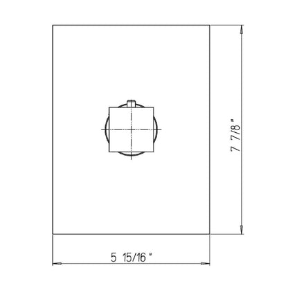 LaToscana Quadro Brushed Nickel 3/4" Thermostatic Trim