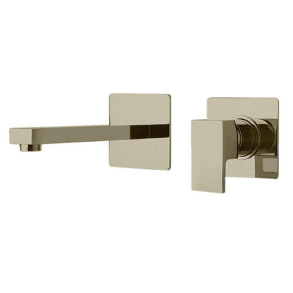 LaToscana Quadro Brushed Nickel Wall-Mounted Lavatory Faucet With Lever Handle