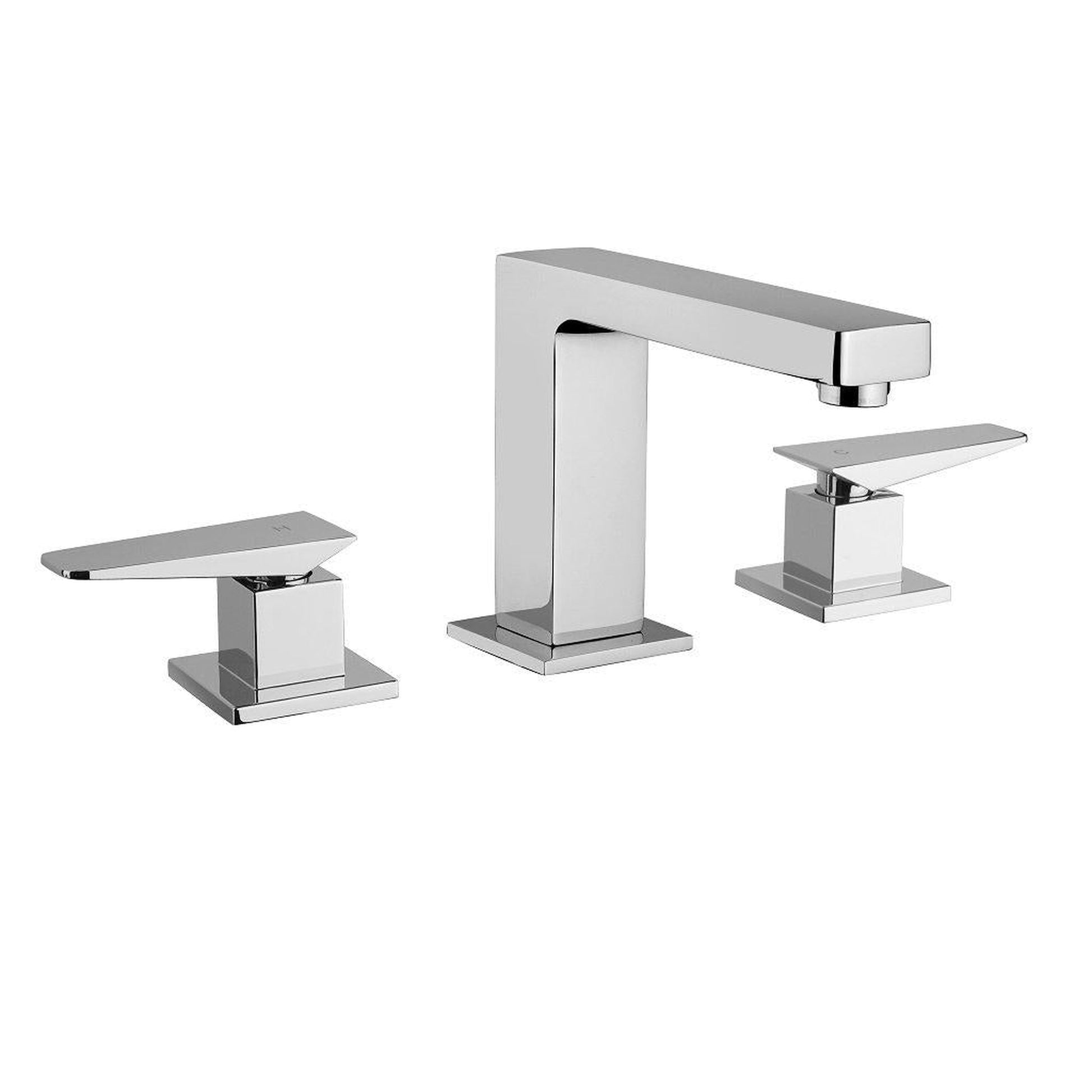 LaToscana Quadro Chrome Widespread Lavatory Faucet With Lever Handles