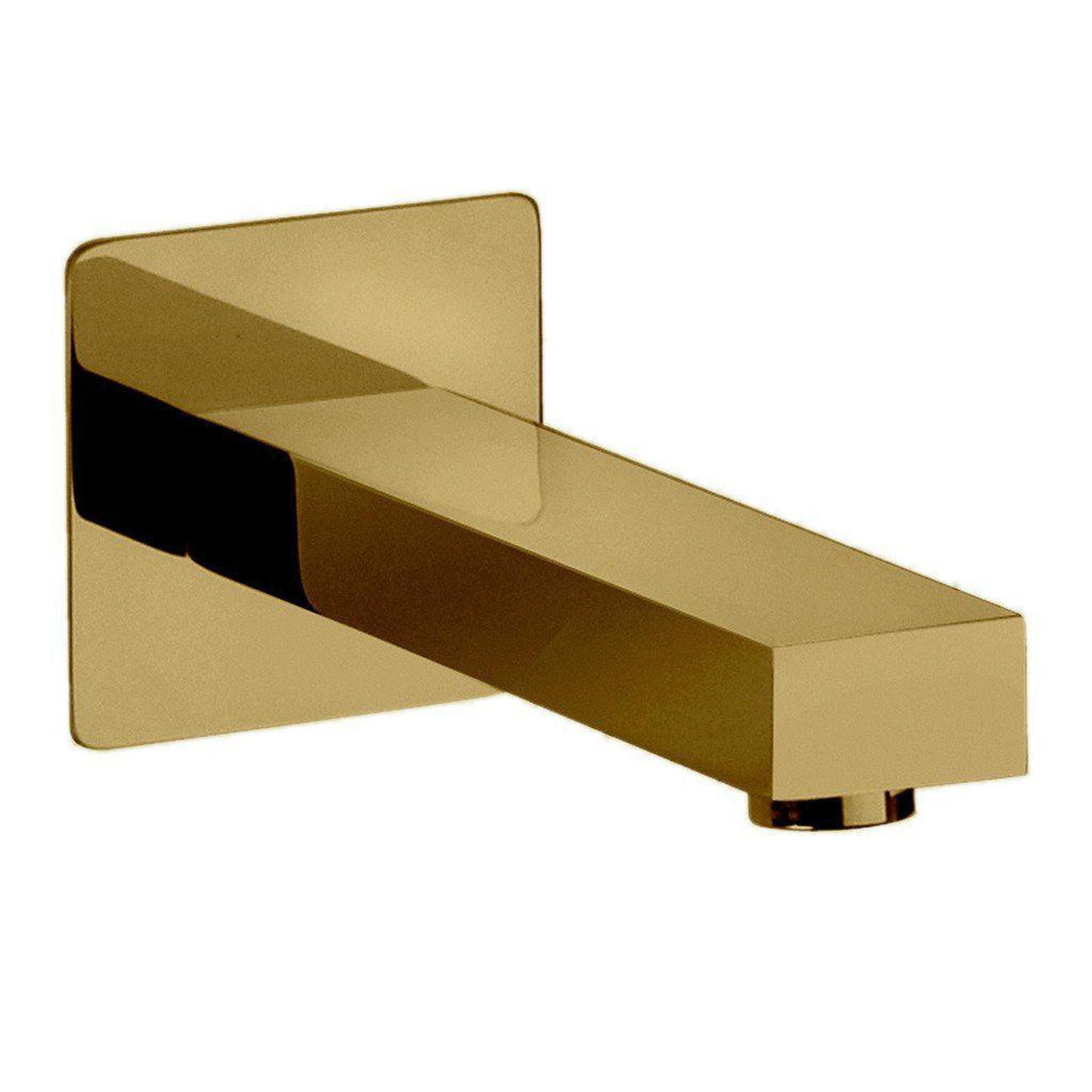 LaToscana Quadro Matt Gold Wall-Mounted Tub Spout