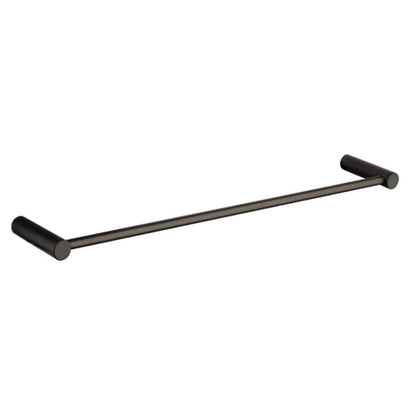 LaToscana Round 18" Matt Black Wall-Mounted Towel Bar
