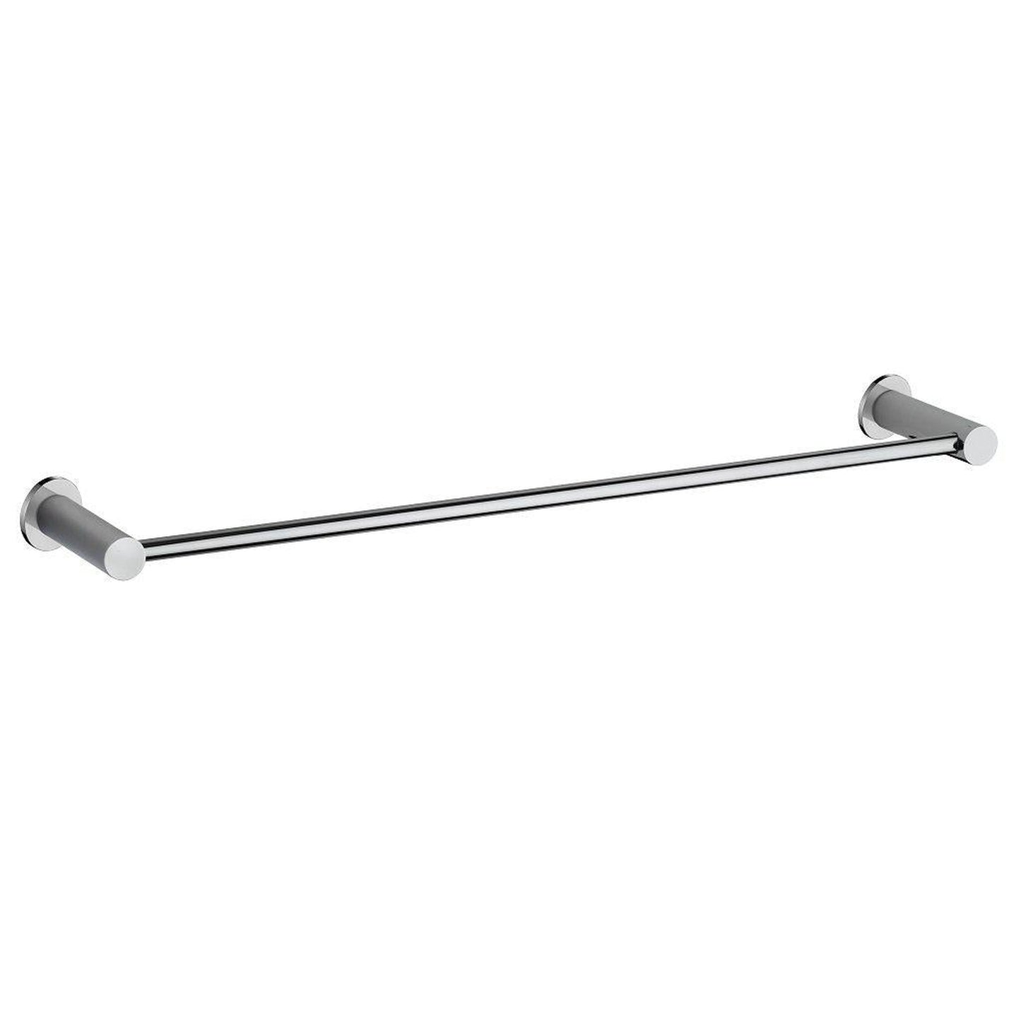 LaToscana Round 24" Chrome Wall-Mounted Towel Bar