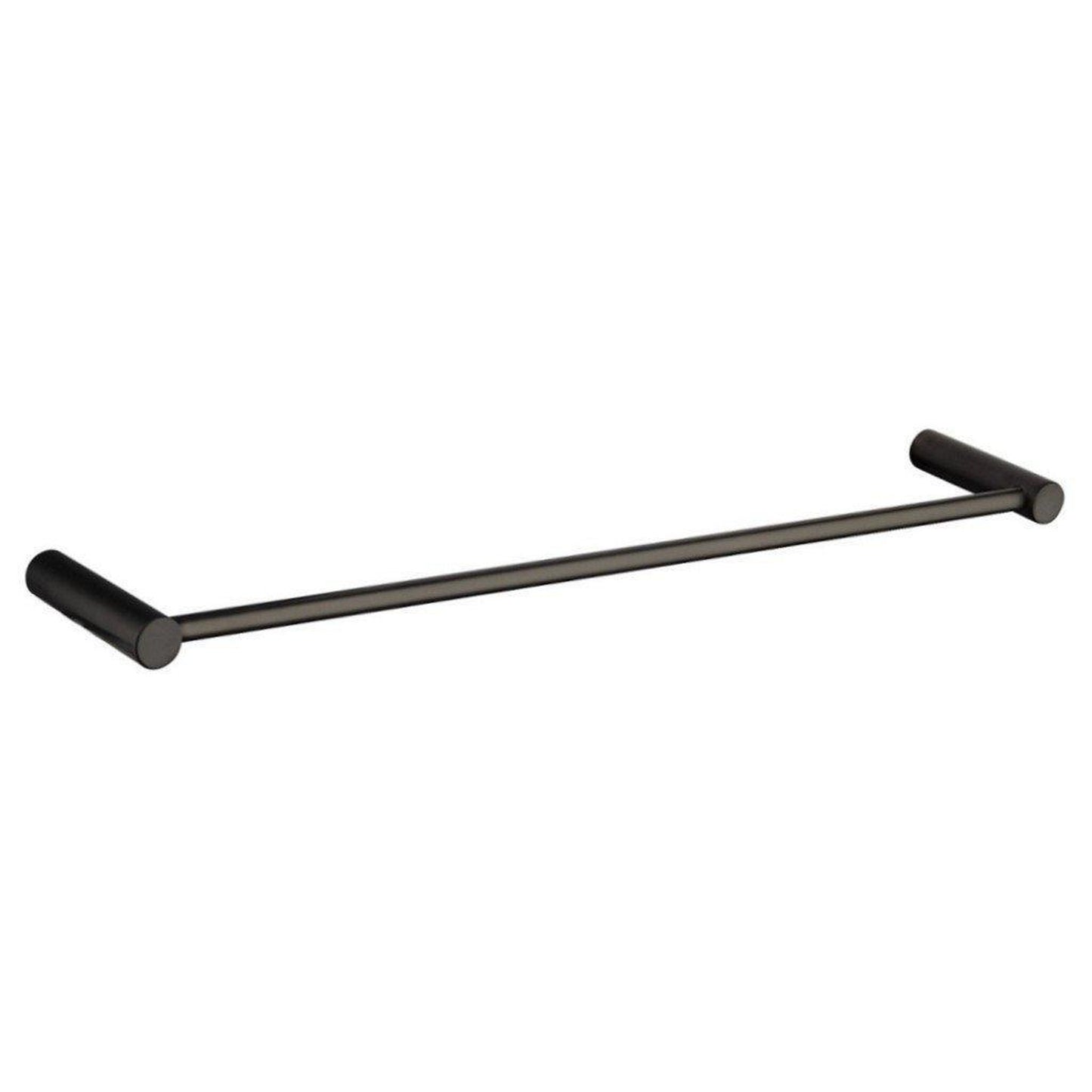 LaToscana Round 24" Matt Black Wall-Mounted Towel Bar