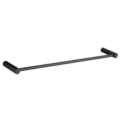 LaToscana Round 24" Matt Black Wall-Mounted Towel Bar