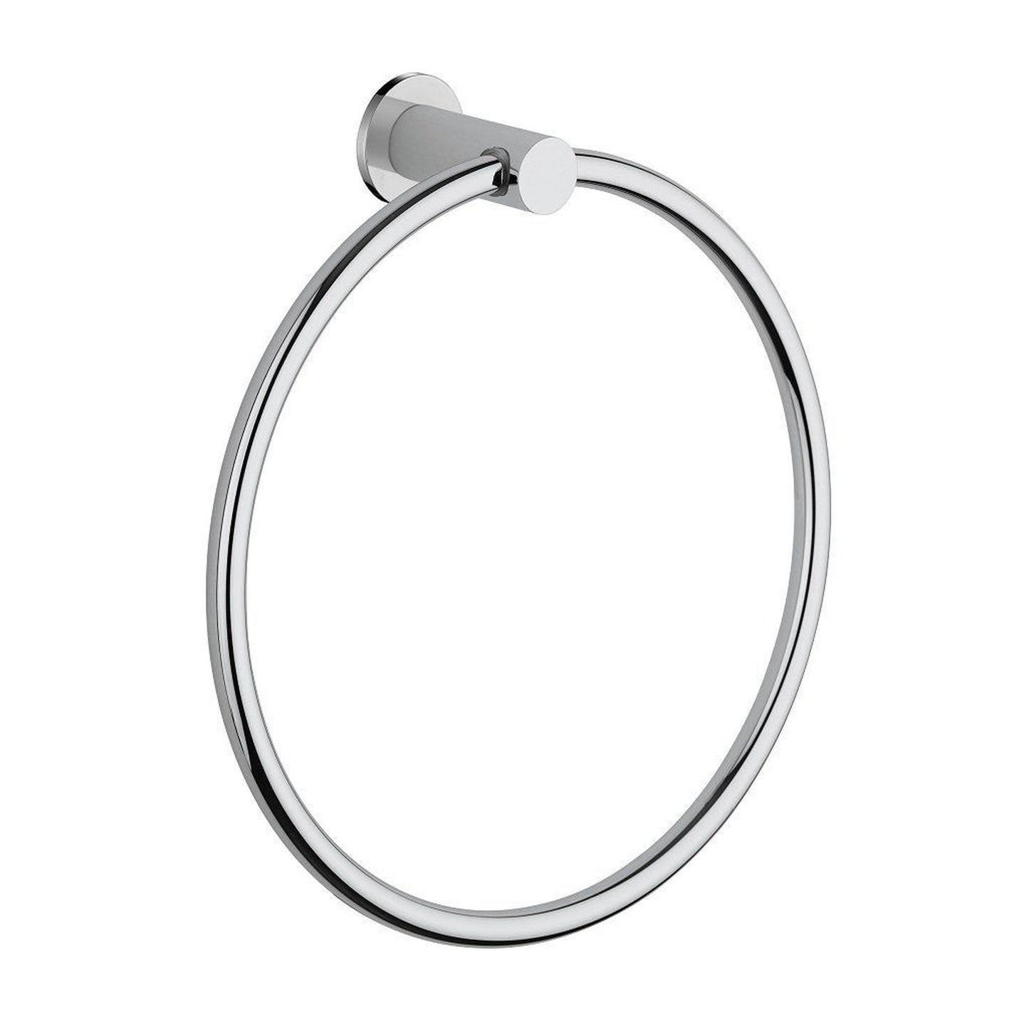 LaToscana Round Chrome Wall-Mounted Towel Ring