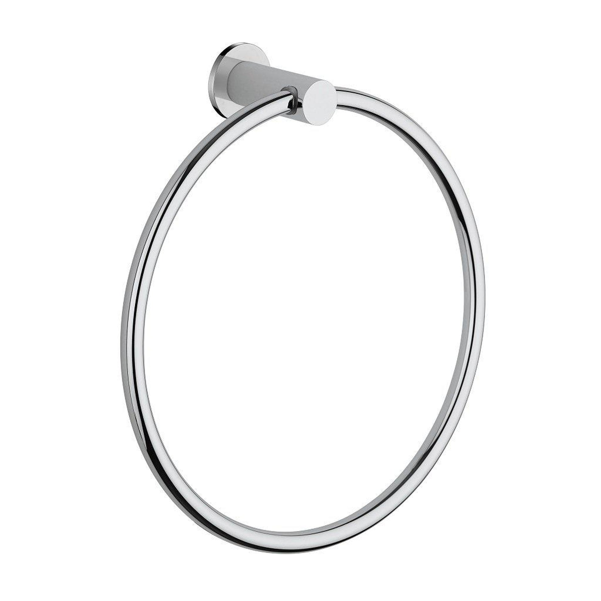 LaToscana Round Chrome Wall-Mounted Towel Ring