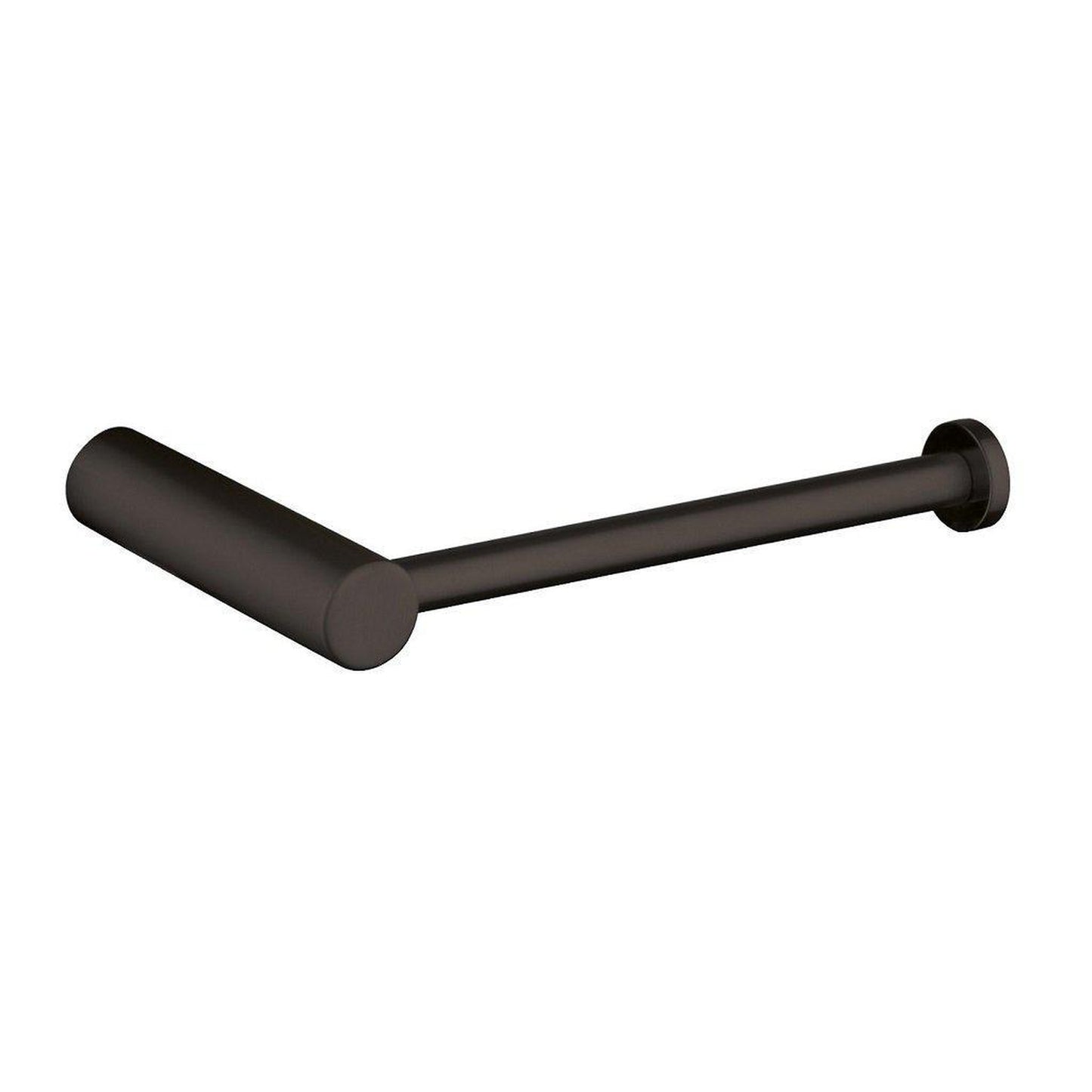 LaToscana Round Matt Black Wall-Mounted Paper Roll Holder