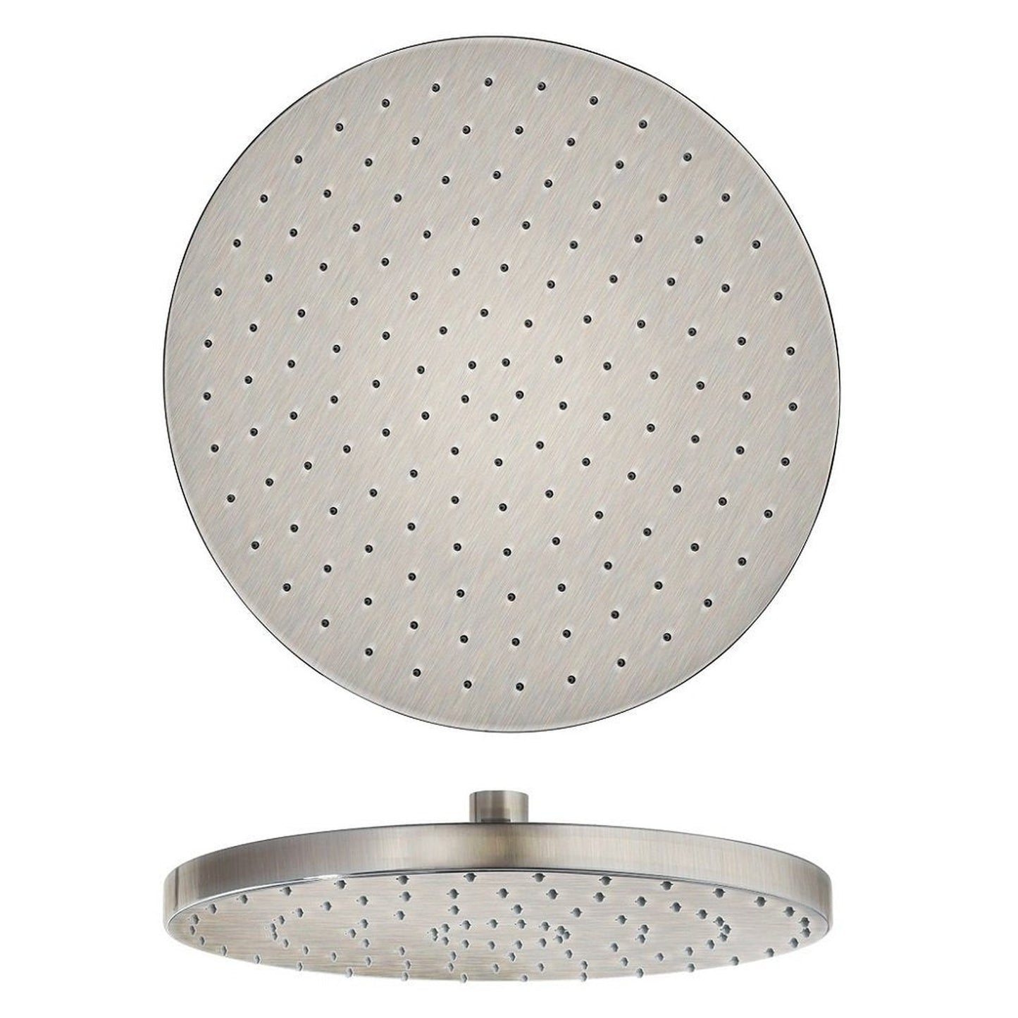 LaToscana Shower Line 10" Round Brushed Nickel Brass Shower Head
