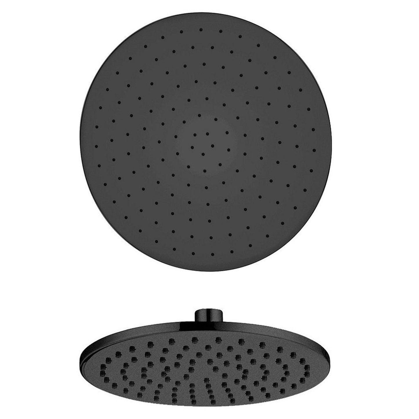 LaToscana Shower Line 10" Round Matt Black Brass Shower Head