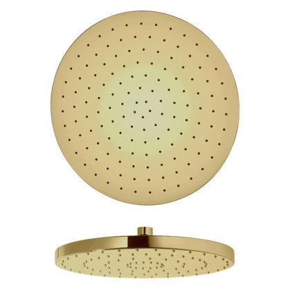 LaToscana Shower Line 10" Round Matt Gold Brass Shower Head