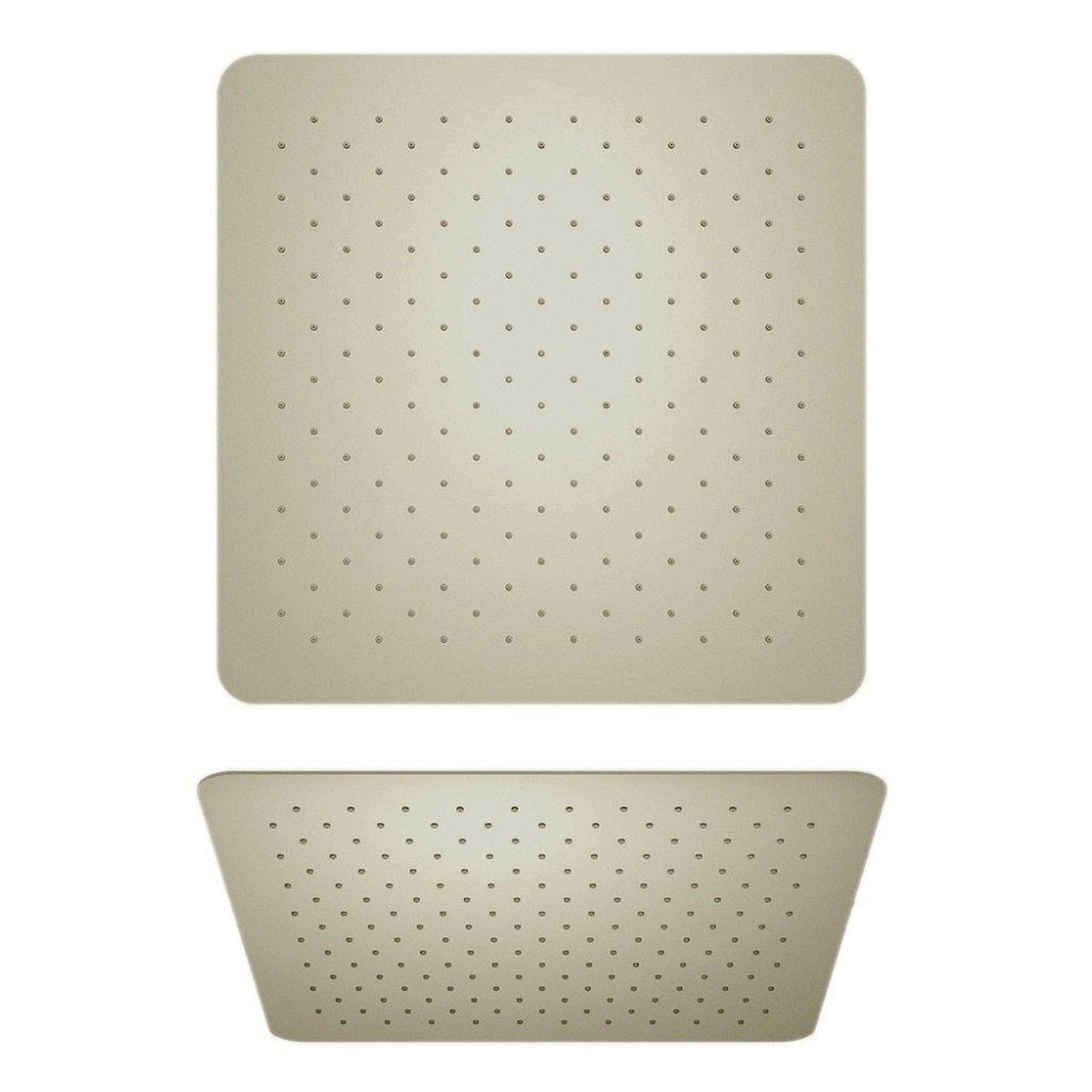 LaToscana Shower Line 10" Square Brushed Nickel Stainless Steel Extra Slim Shower Head