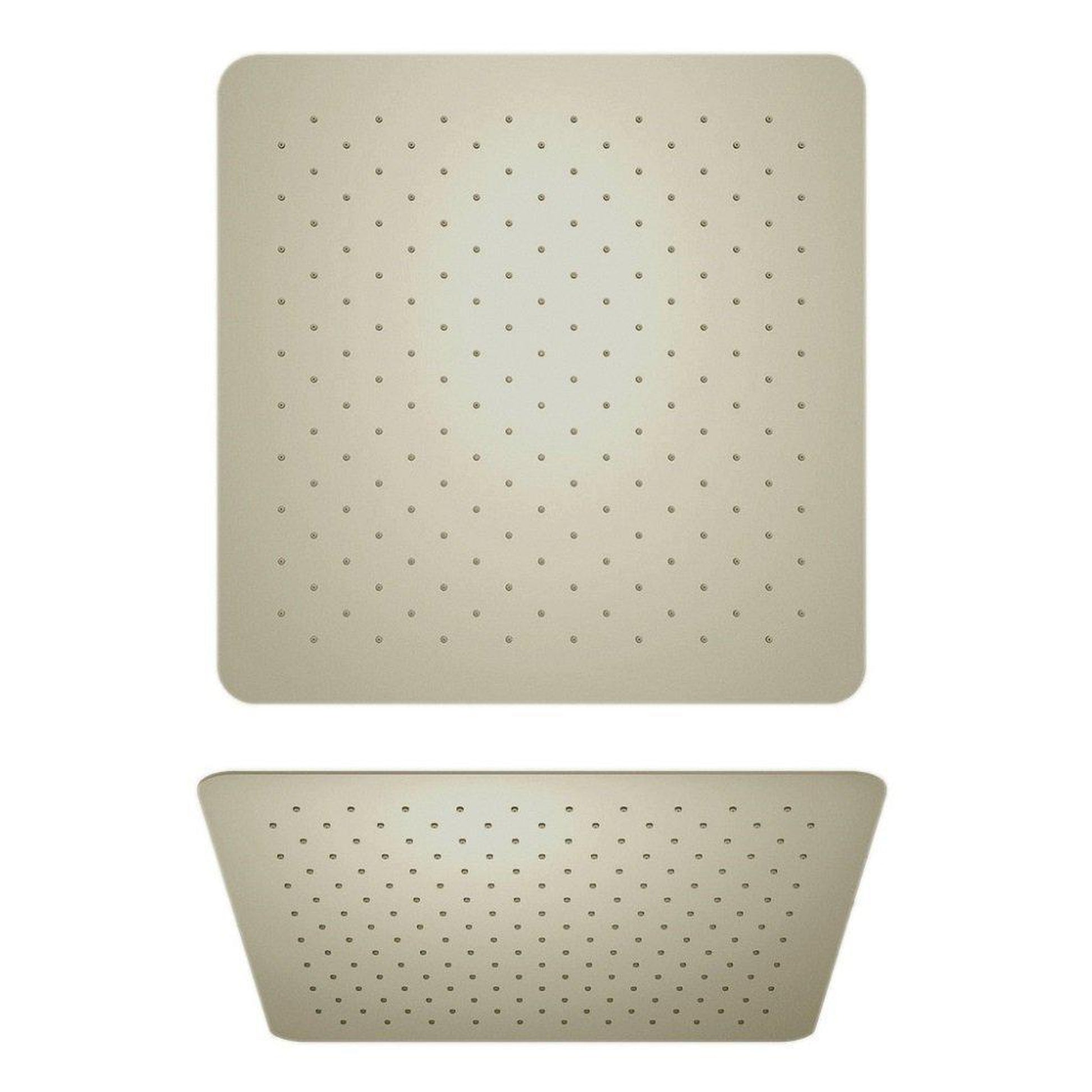 LaToscana Shower Line 10" Square Brushed Nickel Stainless Steel Extra Slim Shower Head