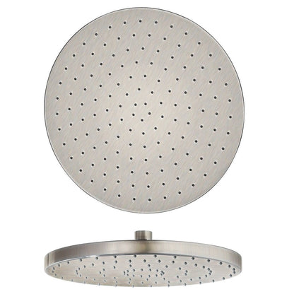 LaToscana Shower Line 12" Round Brushed Nickel Brass Shower Head