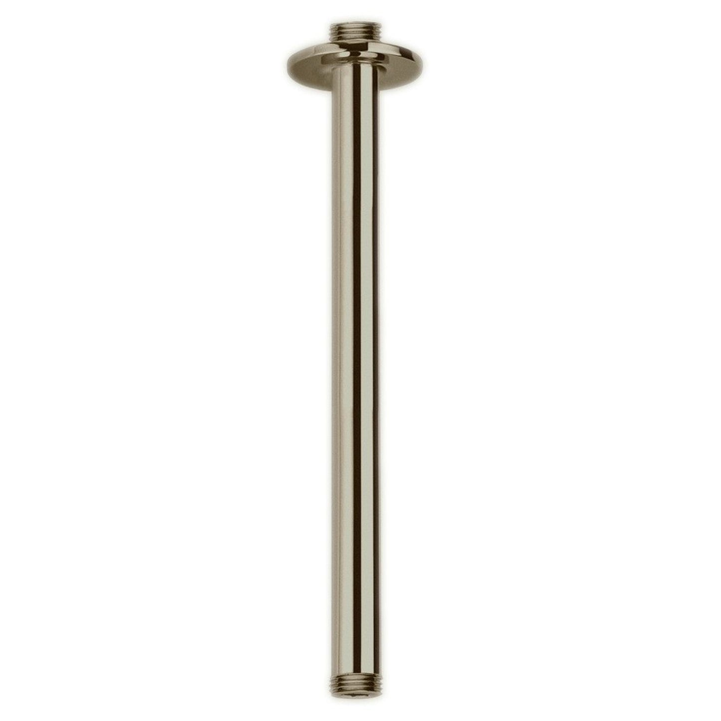 LaToscana Shower Line 12" Round Brushed Nickel Ceiling-Mounted Shower Arm