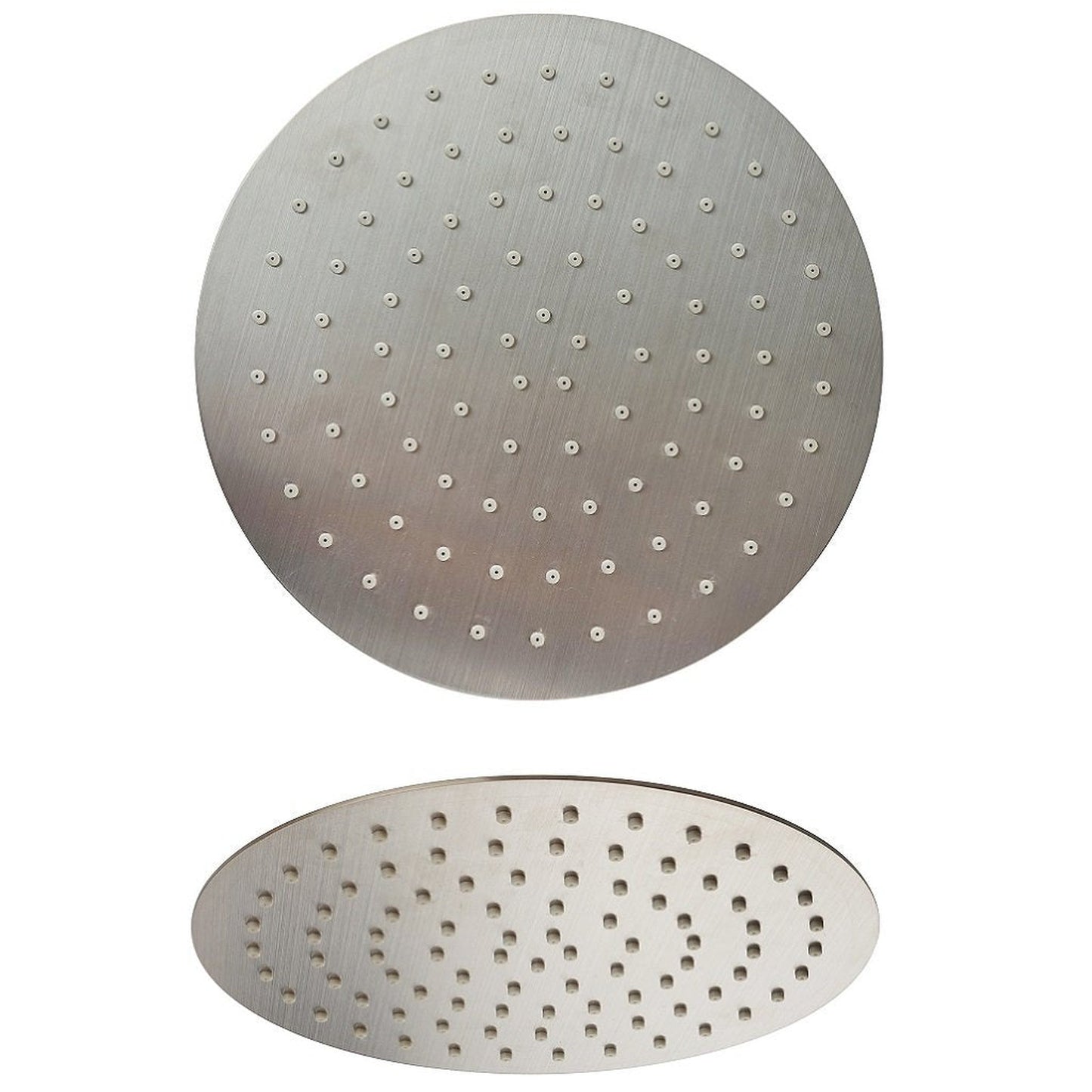 LaToscana Shower Line 12" Round Brushed Nickel Extra Slim Shower Head