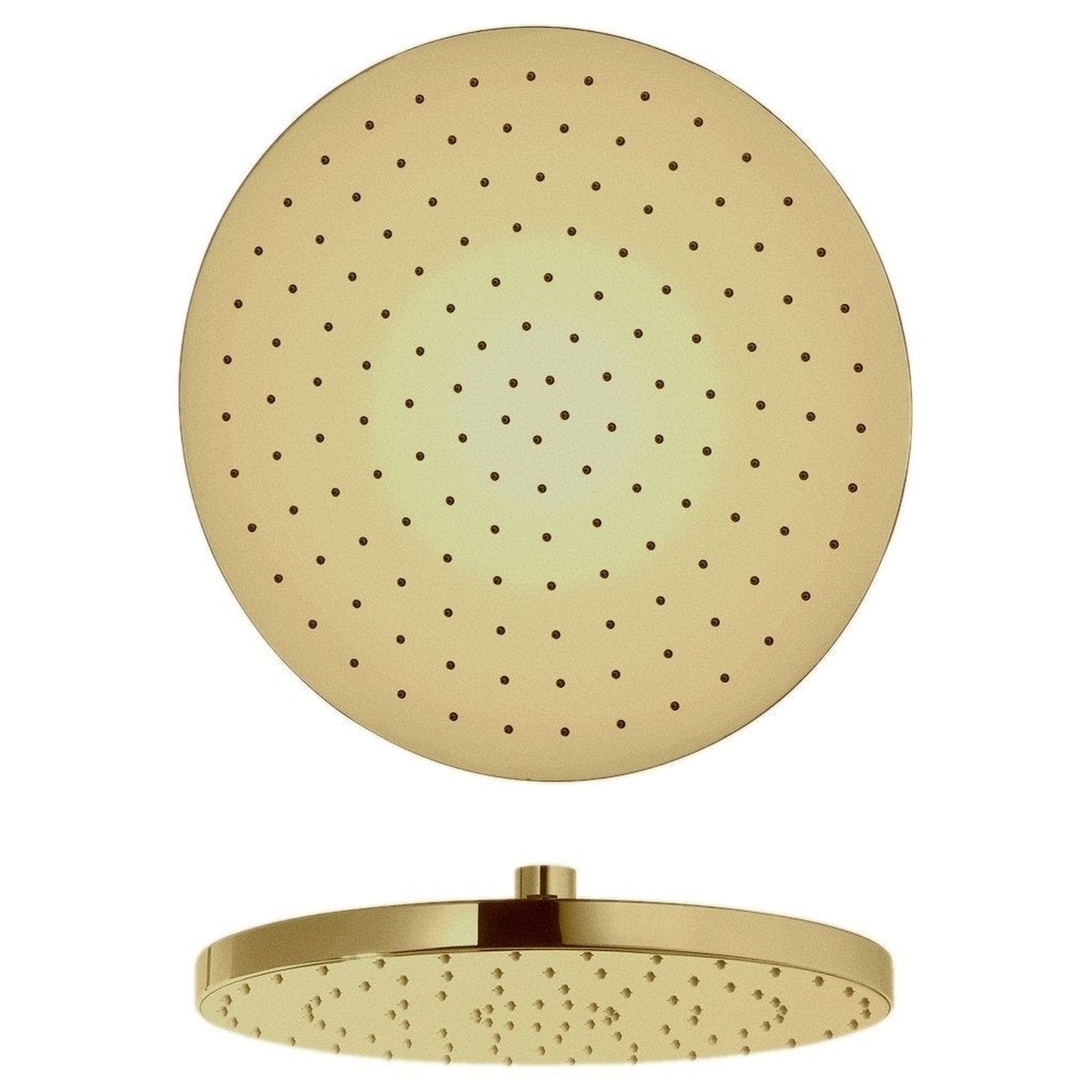 LaToscana Shower Line 12" Round Matt Gold Brass Shower Head