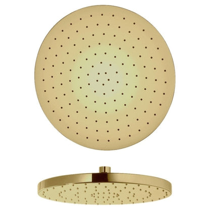 LaToscana Shower Line 12" Round Matt Gold Brass Shower Head
