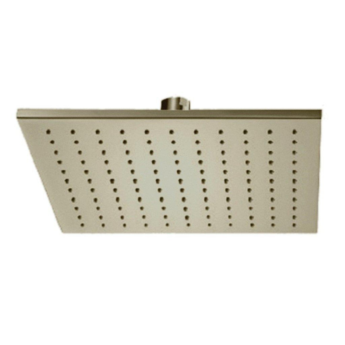 LaToscana Shower Line 12" Square Brushed Nickel Brass Shower Head