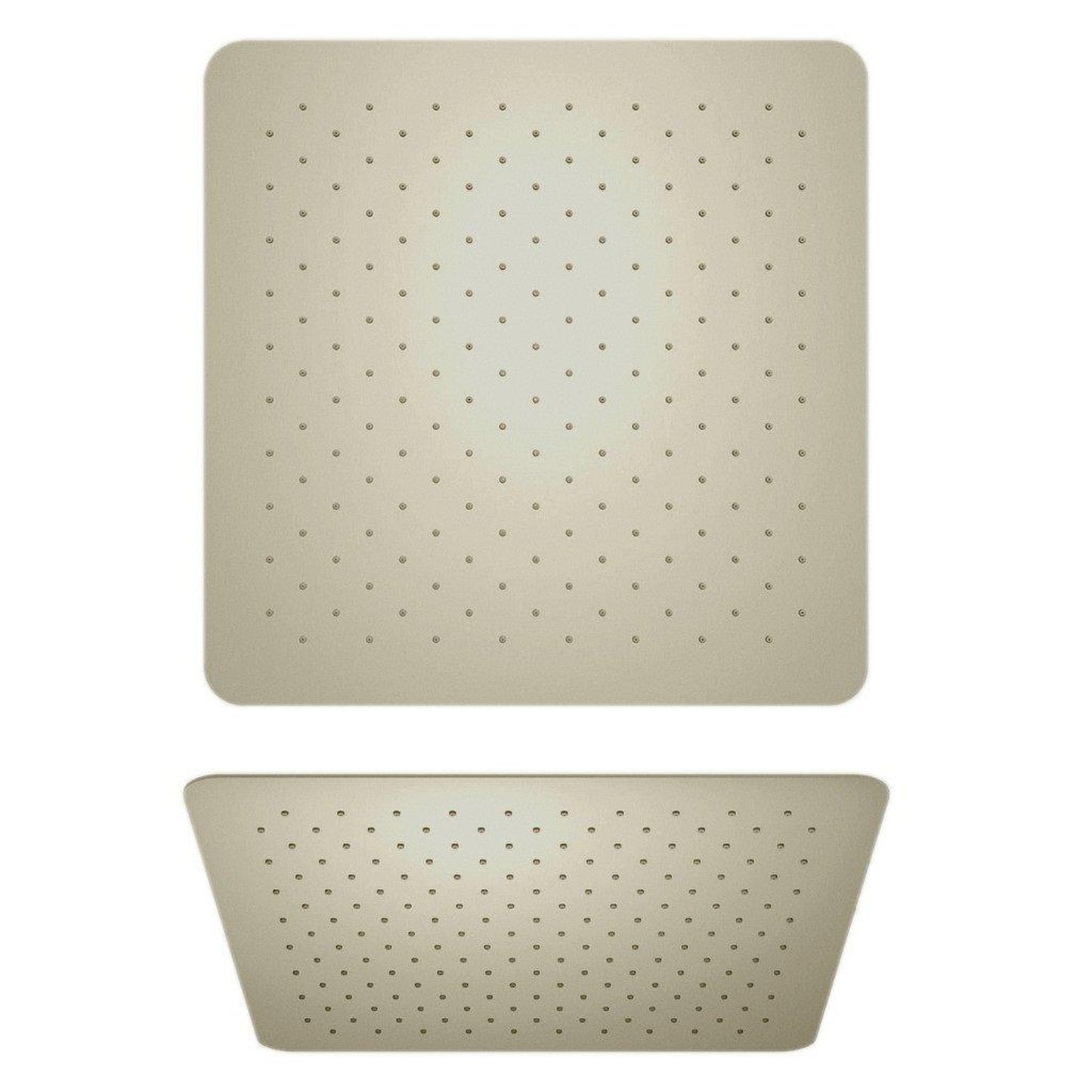 LaToscana Shower Line 12" Square Brushed Nickel Stainless Steel Extra Slim Shower Head