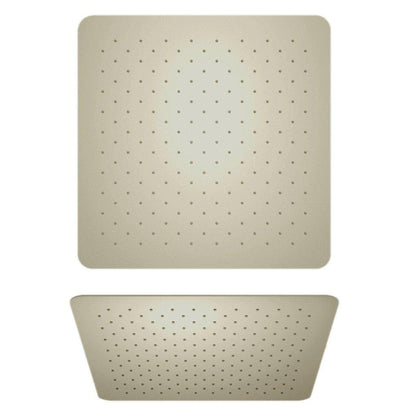 LaToscana Shower Line 12" Square Brushed Nickel Stainless Steel Extra Slim Shower Head