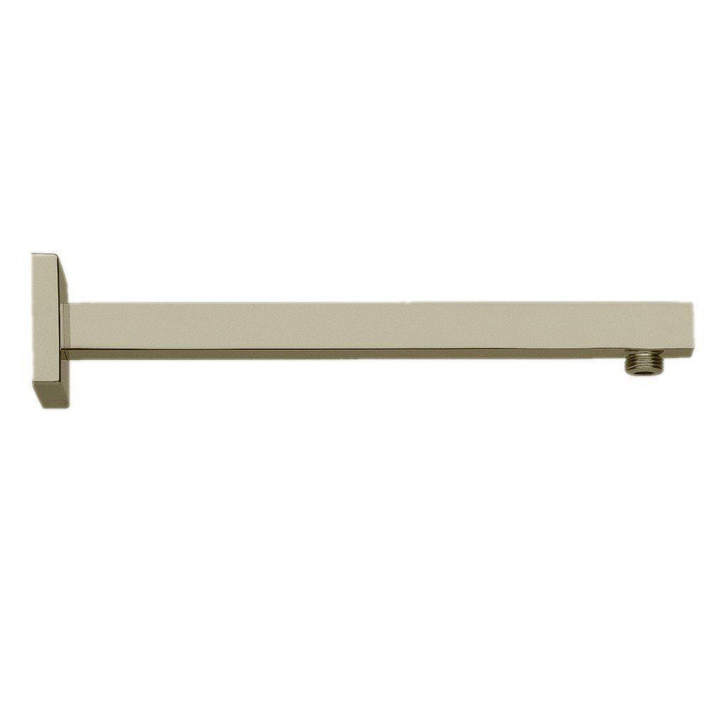 LaToscana Shower Line 12" Square Brushed Nickel Wall-Mounted Shower Arm