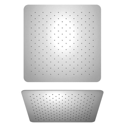 LaToscana Shower Line 12" Square Chrome Stainless Steel Extra Slim Shower Head