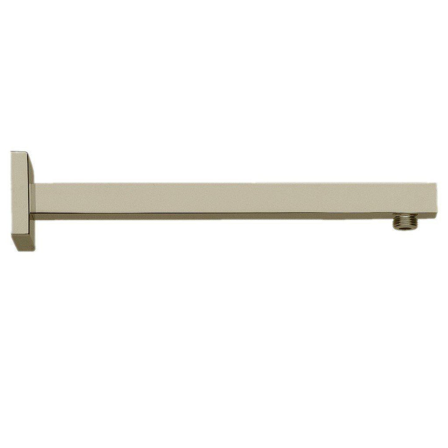 LaToscana Shower Line 16" Square Brushed Nickel Wall-Mounted Shower Arm