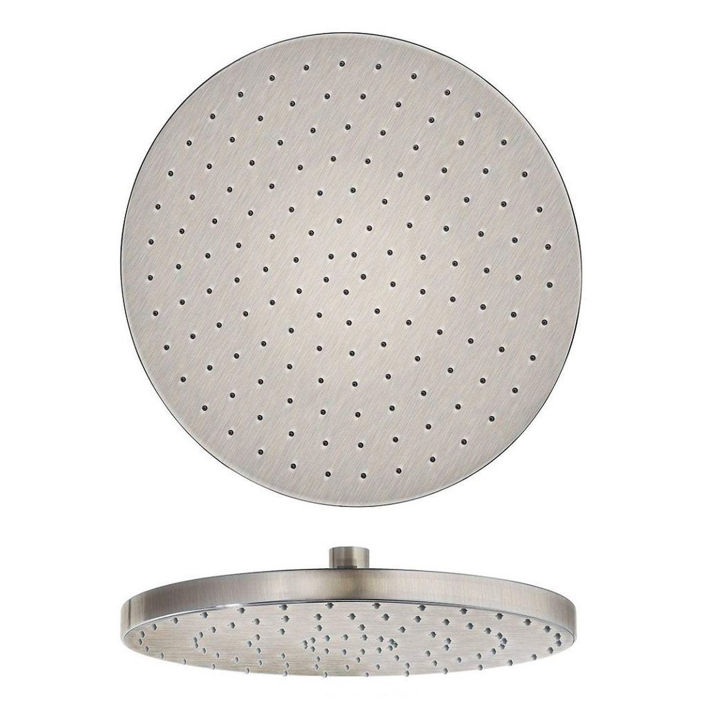 LaToscana Shower Line 8" Round Brushed Nickel Brass Shower Head
