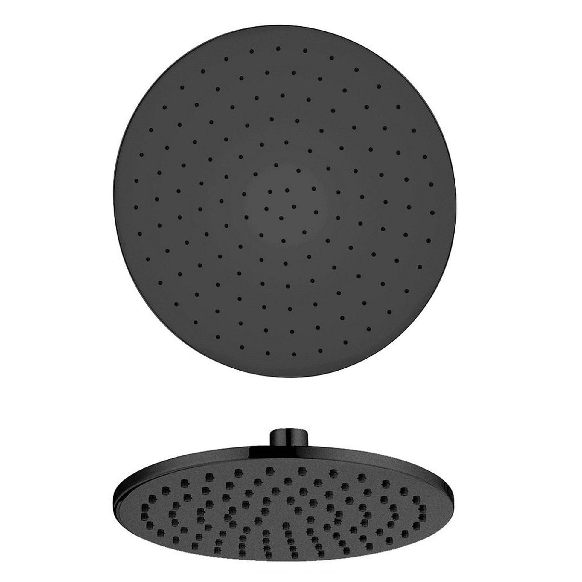 LaToscana Shower Line 8" Round Matt Black Brass Shower Head