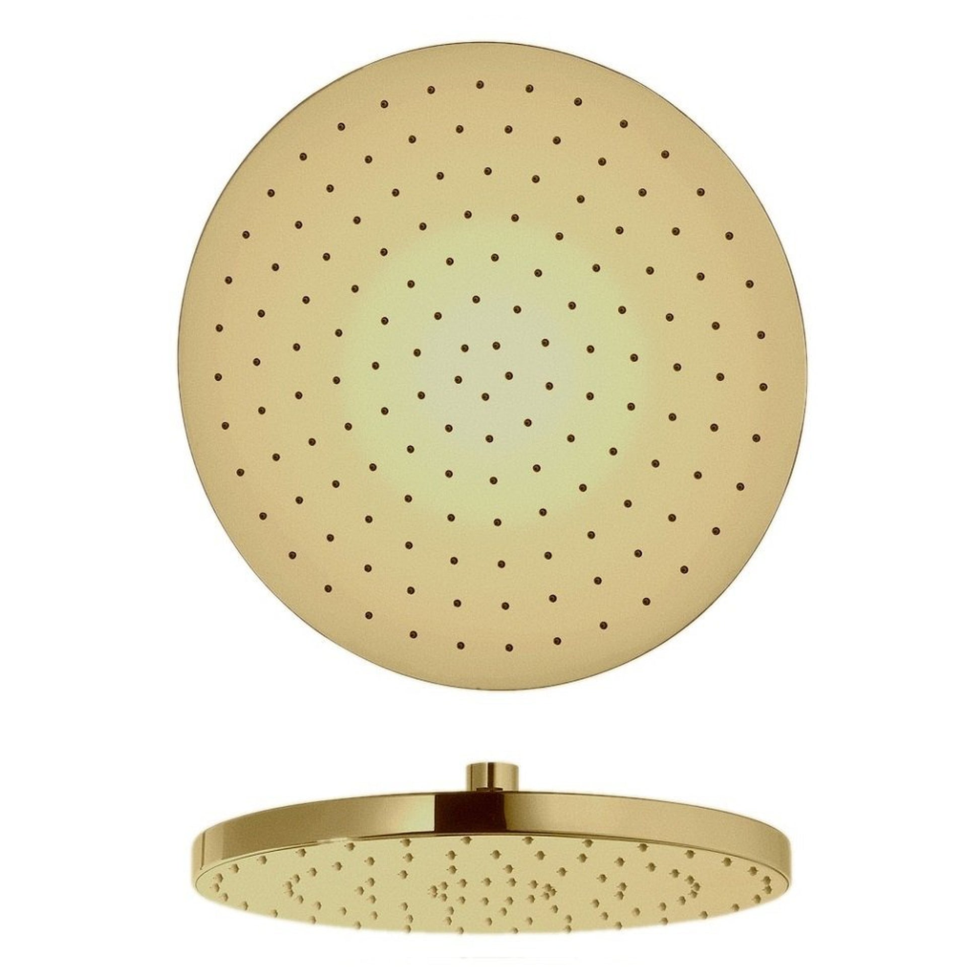 LaToscana Shower Line 8" Round Matt Gold Brass Shower Head