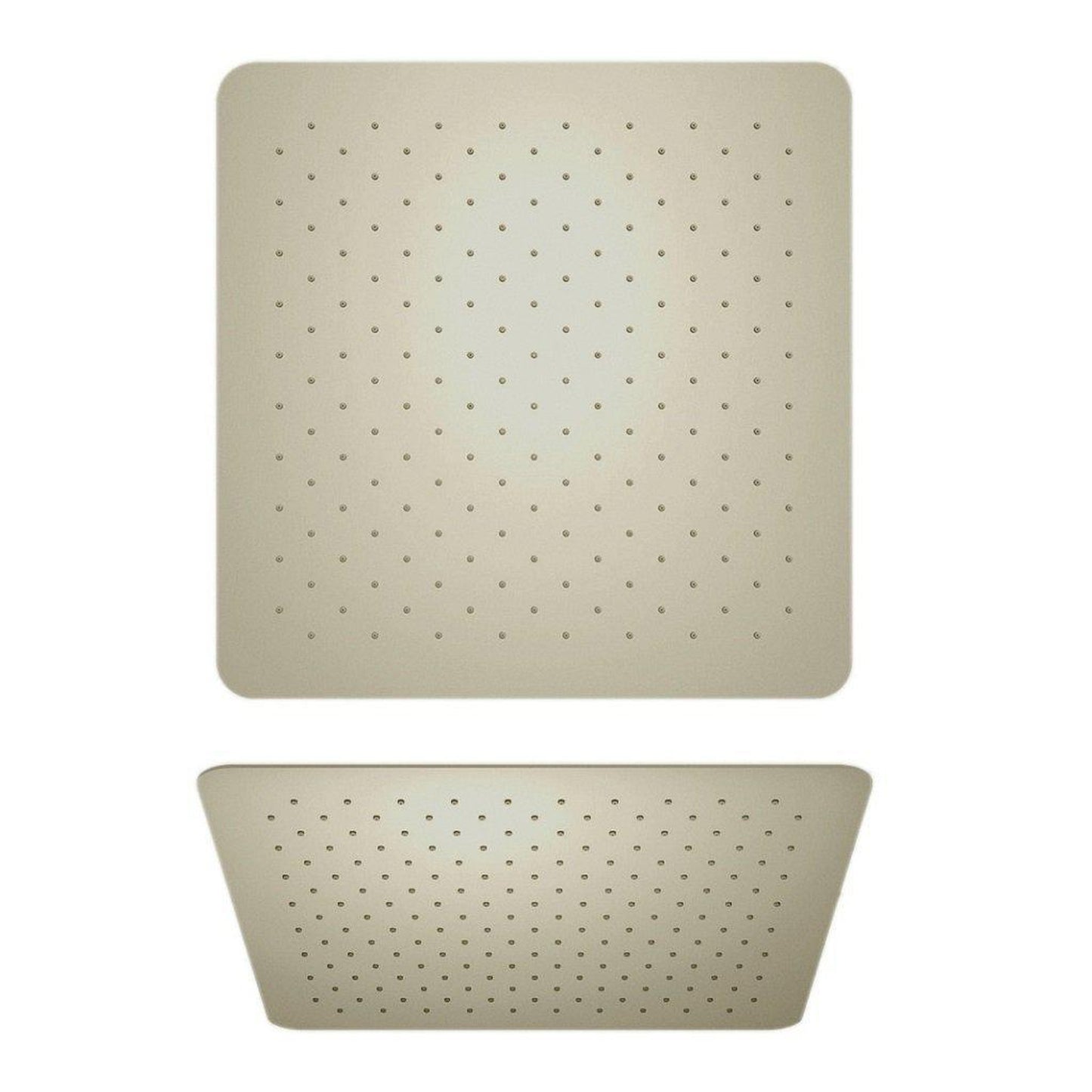 LaToscana Shower Line 8" Square Brushed Nickel Stainless Steel Extra Slim Shower Head