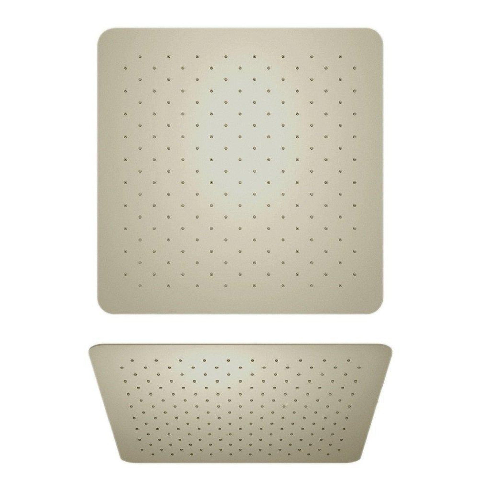 LaToscana Shower Line 8" Square Brushed Nickel Stainless Steel Extra Slim Shower Head